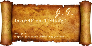 Jakubács Ildikó névjegykártya