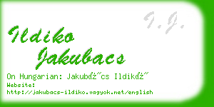 ildiko jakubacs business card